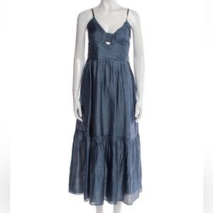 Sea New York Elegant Blue Maxi Dress